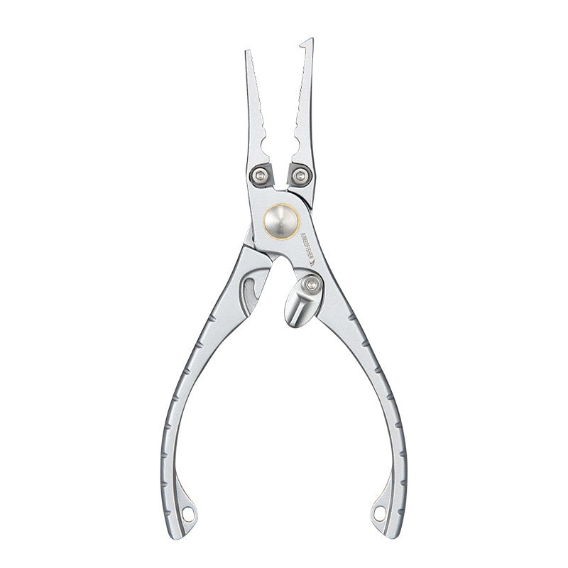 Multifunctional Micro Lure Pliers with Anti-Lost Rope, Rust-Resistant Aluminum Alloy Pliers for Hook Removal, Ring Opening, and Lead Pressing Lure Pliers