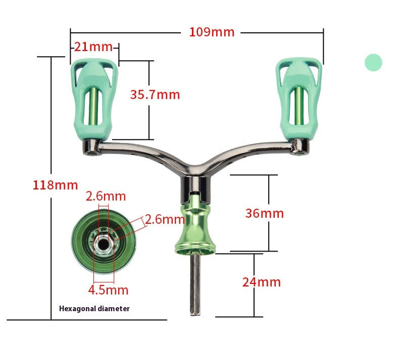 Wholesale Spinning Wheel Metal Crank Arm Metal Spherical Modified Crank Fishing Wheel Single Double Crank Accessories Grip Ball