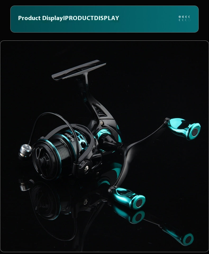 Gap-Free Long Casting Lure Spinning Reel Double Handle Squid Reel Micro Fishing Reel 5.2:1 Casting Reel Fishing Reel