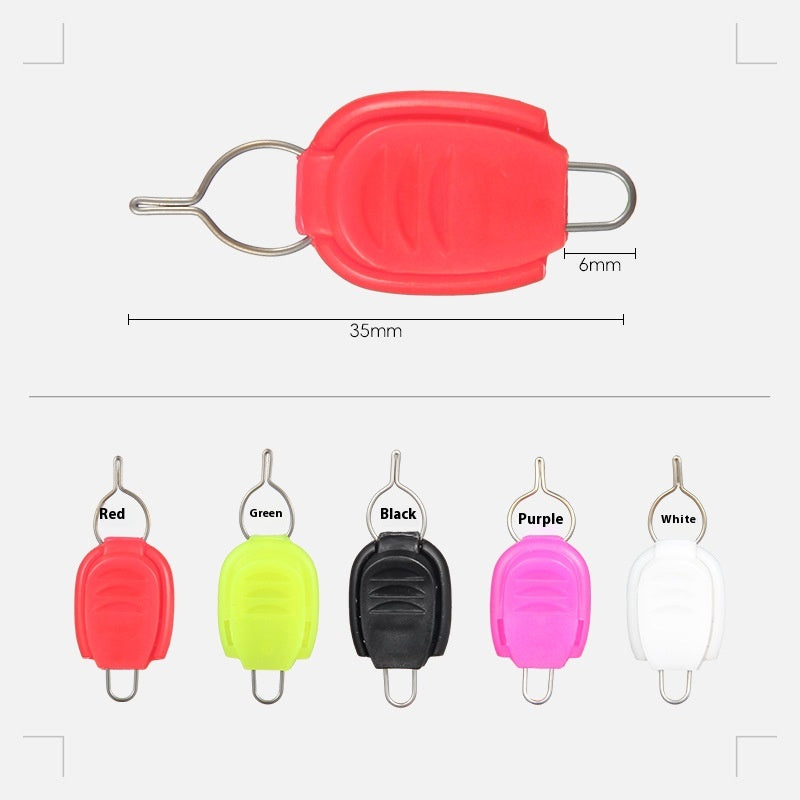 Water Drop Reel Line Stopper Line Stopper Lure Line Clip Small Accessories Wholesale with Silicone Cover 5 Colors