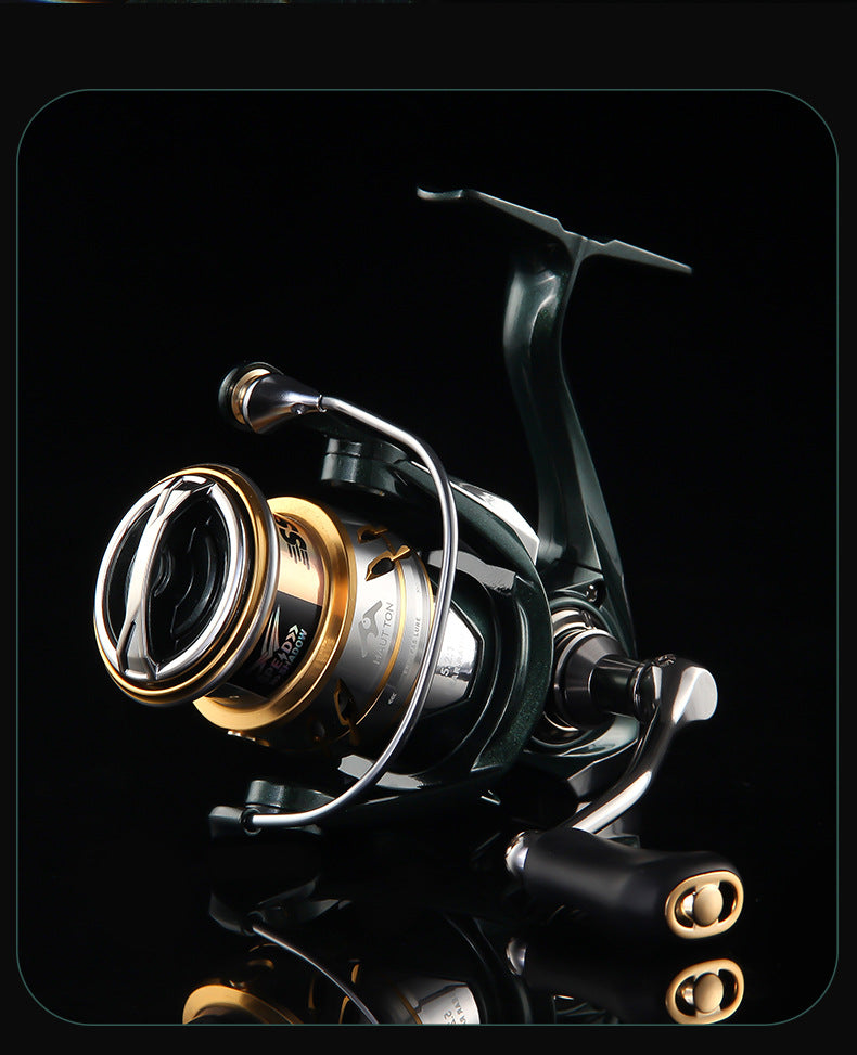 2025 New Micro Fishing Reel Lure Casting Spinning Reel 4+1 Bearings 5.2:1 Horse Mouth White Strip Fish Reel