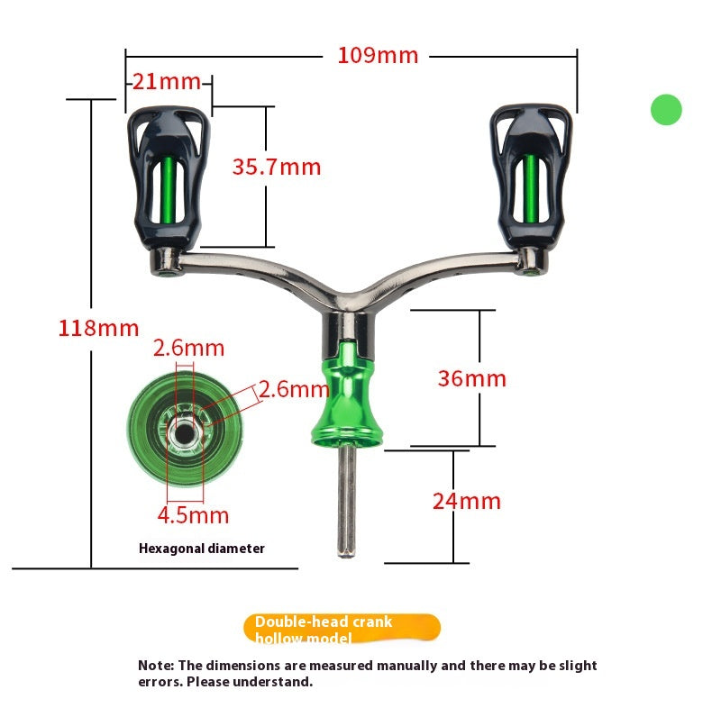 Wholesale Spinning Wheel Metal Crank Arm Metal Spherical Modified Crank Fishing Wheel Single Double Crank Accessories Grip Ball