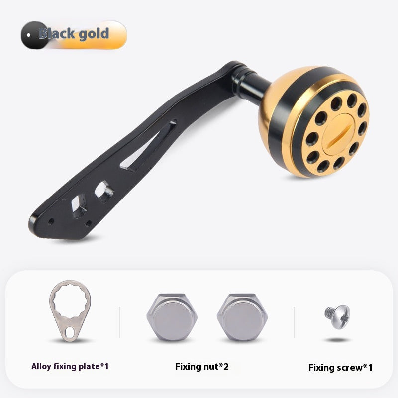 Water Drop Wheel Modified Metal Single Crank Handle Drum Wheel Single Crank Arm Fishing Wheel Spherical Grip Ball 36.6g New Product