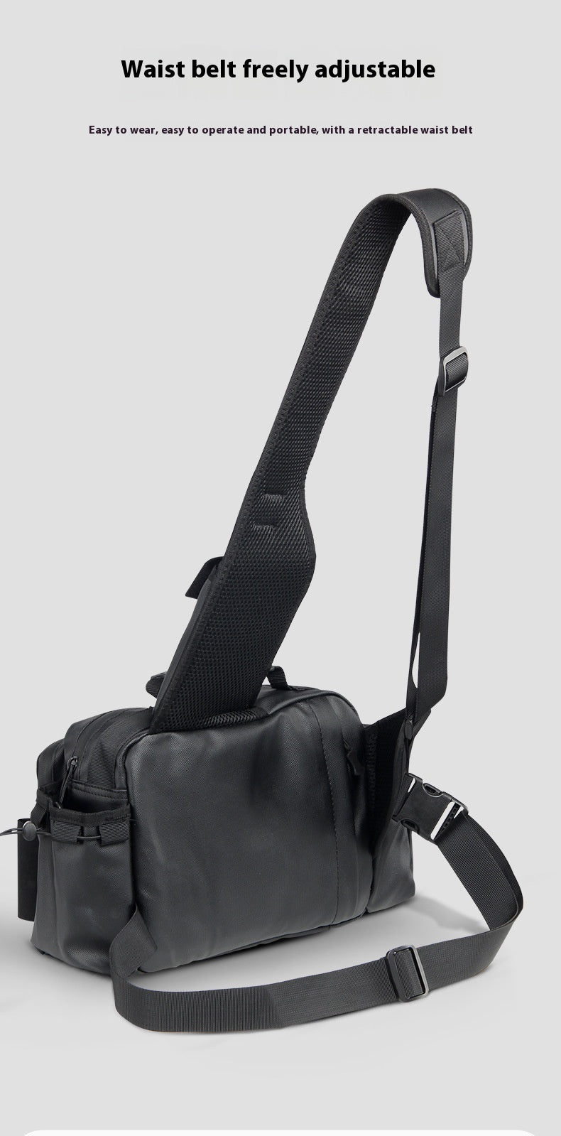 Waterproof Large Capacity Lure Bag Multi-Functional Rod Insert Backpack Outdoor Fishing Bag Single Shoulder Crossbody Bag