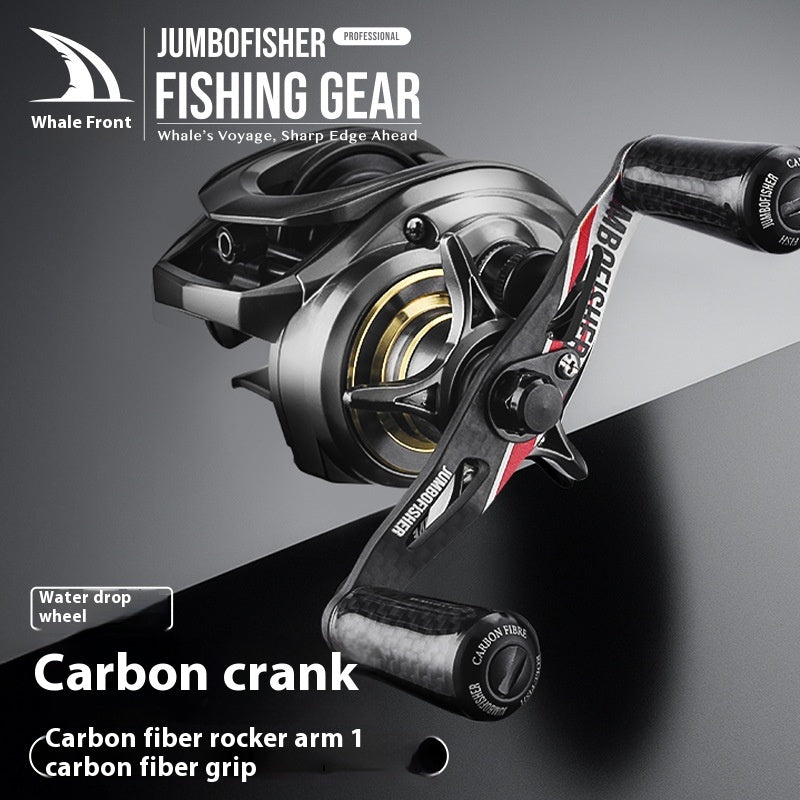 Jingfeng Carbon Water Drop Wheel Crank Arm Only 30g with Carbon Grip Ball, Modifiable DIY Accessories Fishing Wheel Crank Arm with Bearing