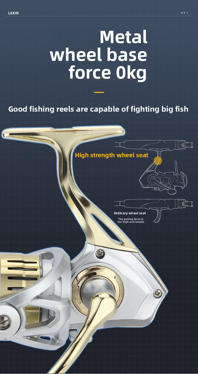 Metal Wheel Foot Spinning Wheel Wholesale Long Casting Sea Rod Fishing Wheel Lure Wheel Black Fishing Wheel Deep Line Cup Sea Fishing Wheel