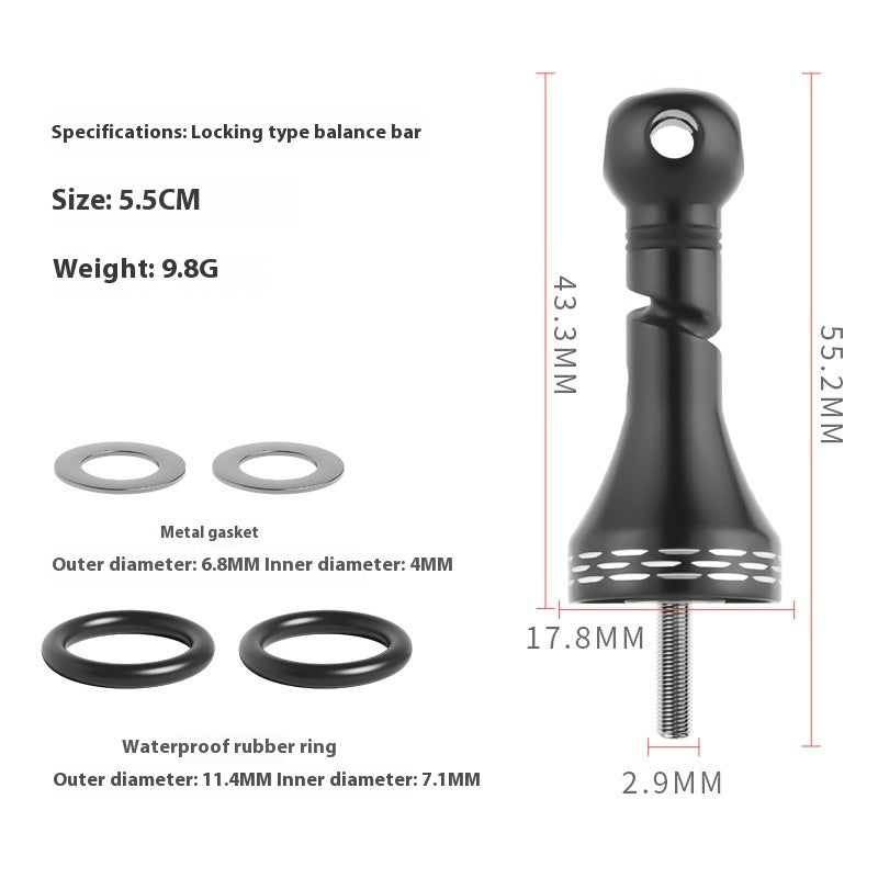 Spinning Wheel Metal Balance Rod Fishing Wheel Anti-Collision Rod Modified Fishing Wheel Rocker Arm Nut Accessories Can Hang Bait
