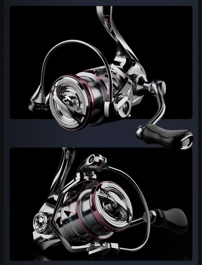 121g Carbon Micro Spinning Reel Sakura Moon Fishing Lure Reel 5.2:1 Gear Ratio Electroplated Fishing Reel