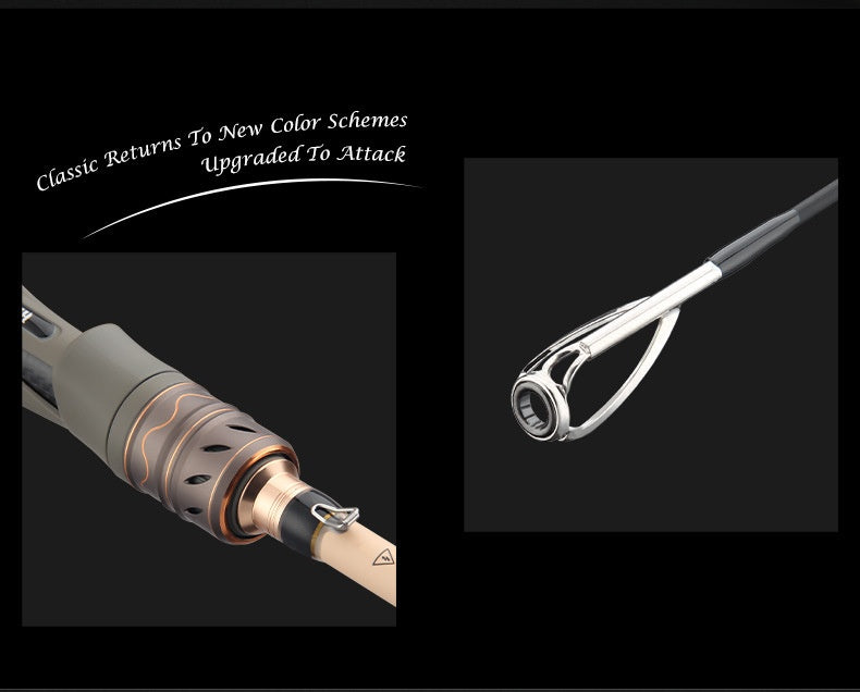 1.68m UL Micro Lure Rod 2.1m Universal Long Casting Fishing Rod Carbon EVA Handle Fishing Rod Black Rod