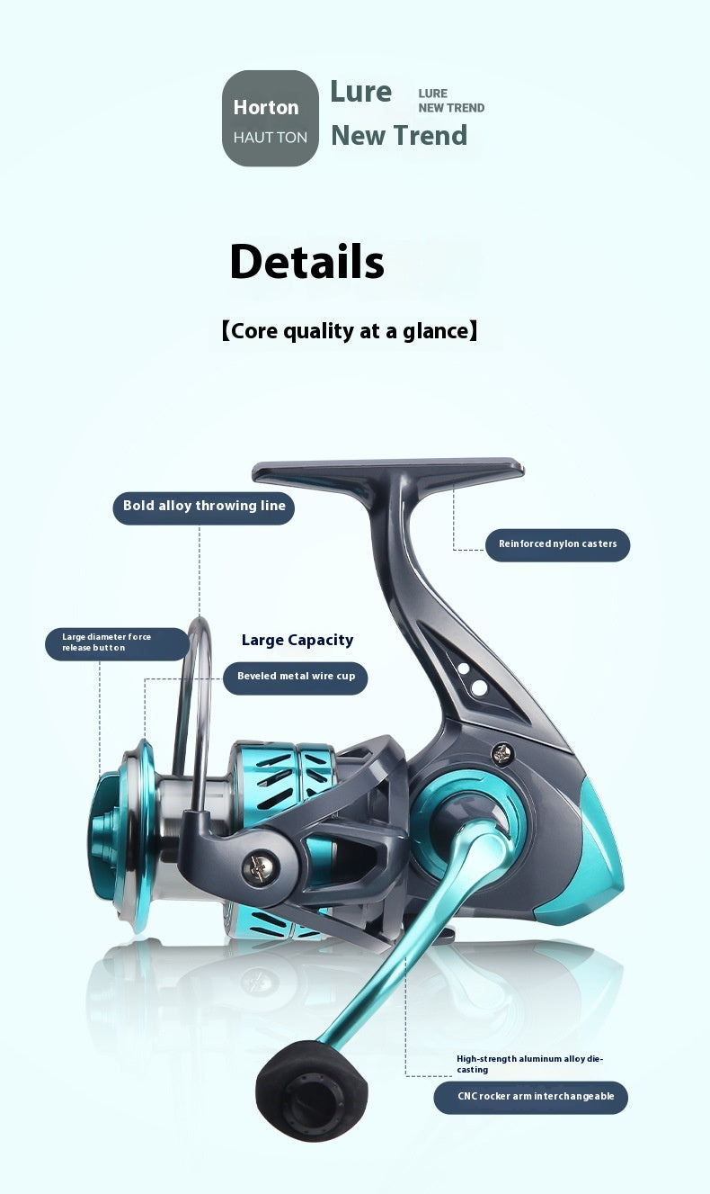 DK4 Generation Gapless Long Casting Lure Spinning Reel Wholesale Metal Line Cup Fishing Reel Micro Fishing Reel Sea Fishing Reel