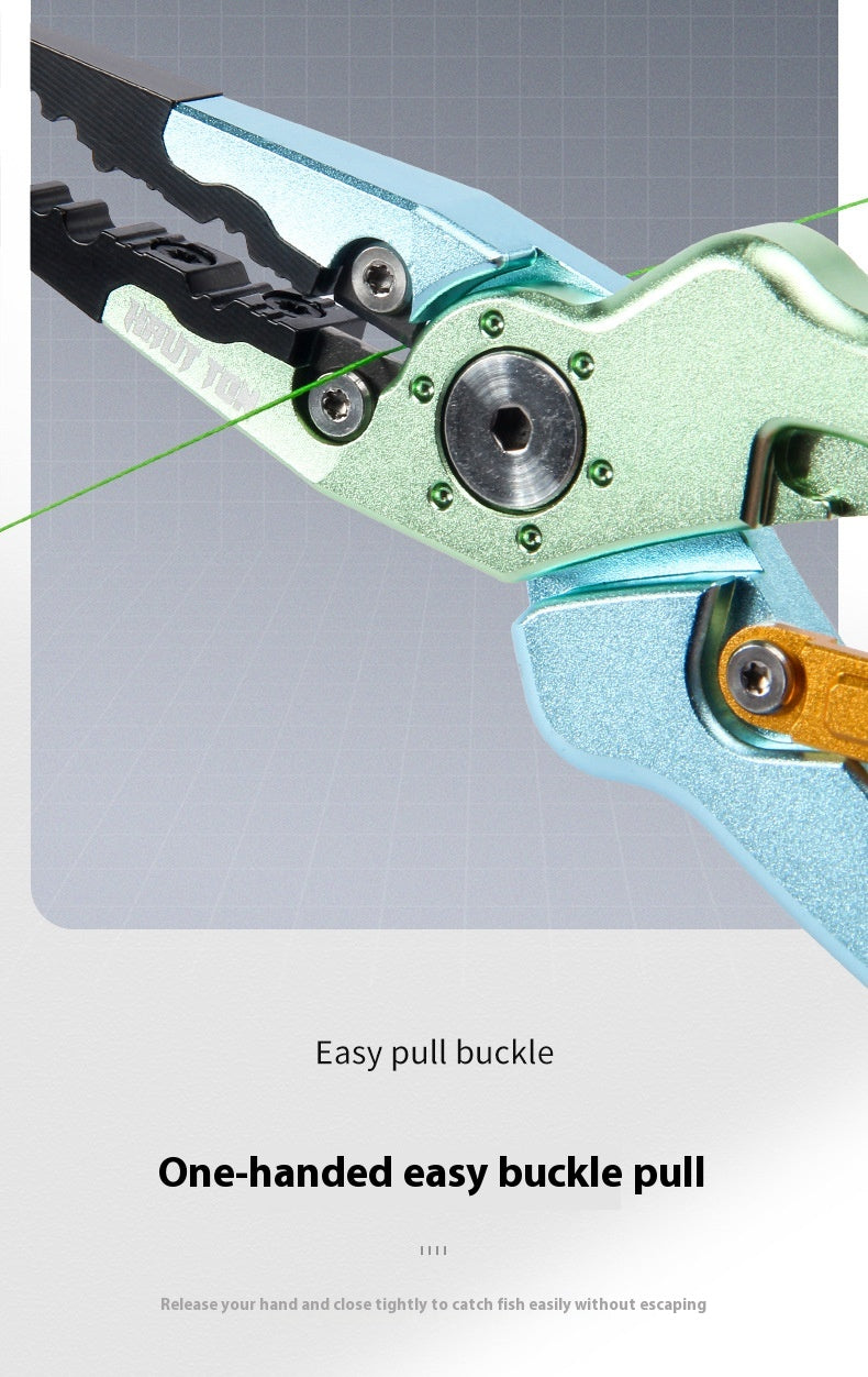 Lure Multi-Function Fish Control Device Lure Pliers Set Wholesale Portable Night Fishing Open Loop Line Cutter with Safety Rope