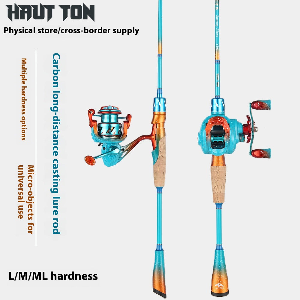 Carbon Cork Lure Rod Wholesale M Adjustment 2.19m Long Casting Fishing Rod ML Hardness Fishing Rod Ice Flame