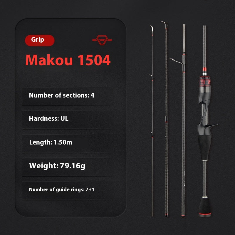 Full Set Fuji O-Ring Four-Section Micro Rod UL Ultra-Soft Multi-Section Lure Rod Teben Xiaosi Four-Mouth Rod 68g