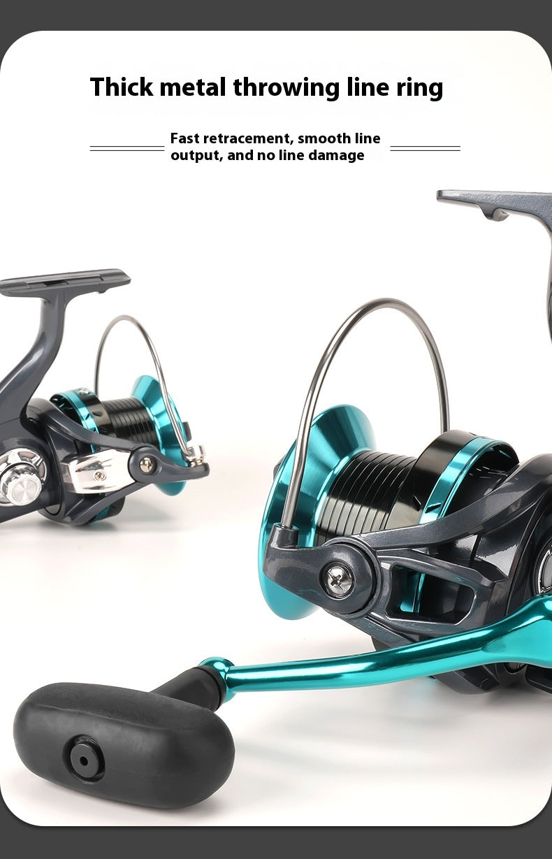 Spinning Wheel Wholesale Full Metal Blackened Fishing Wheel Lure Wheel Micro Fishing Wheel Sea Rod Wheel Big Fish Wheel DK