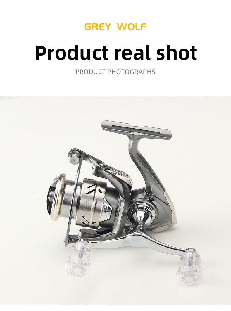 Micro Lure Spinning Reel Wholesale Fishing Reel Floating Reel Lure Reel Metal Line Cup Long Casting Reel Gray Wolf