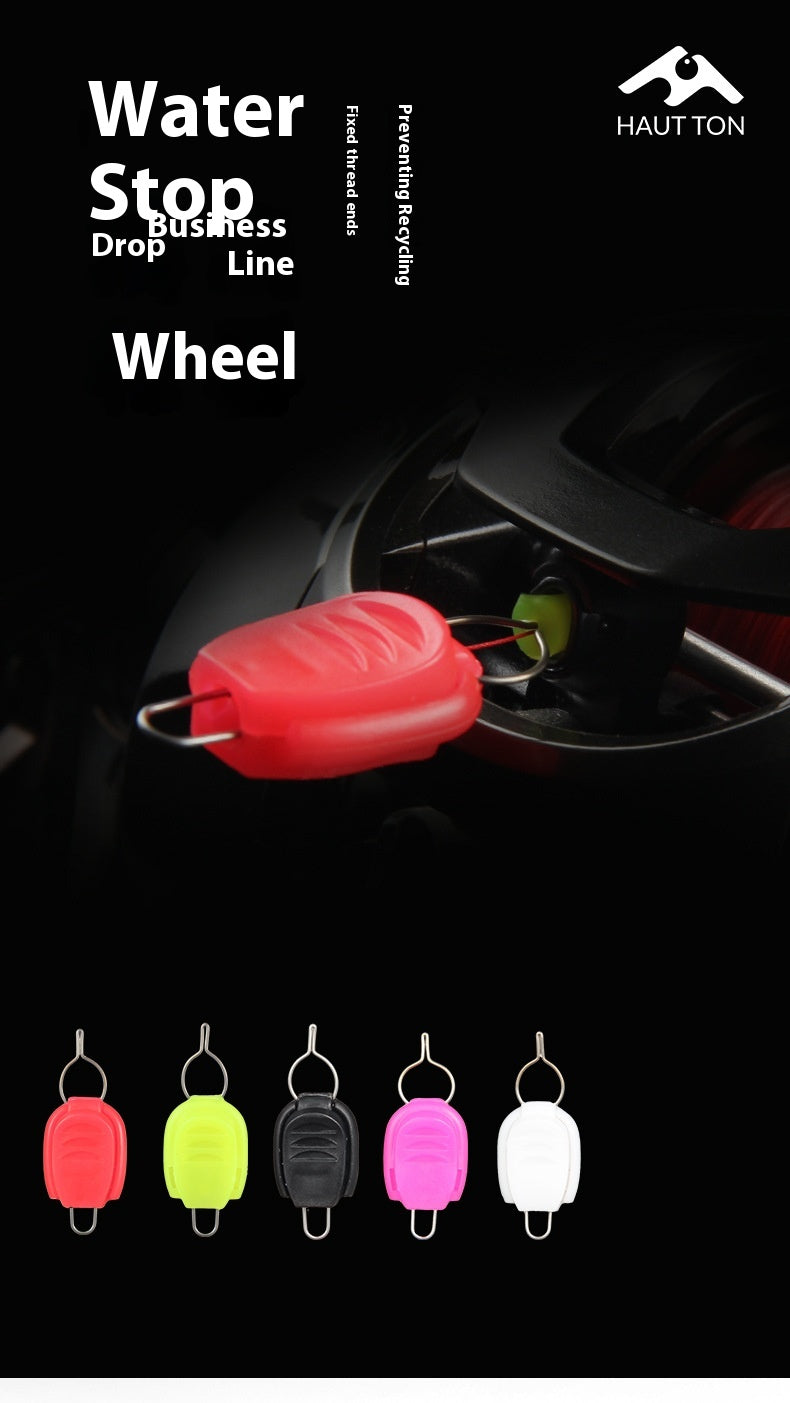 Water Drop Reel Line Stopper Line Stopper Lure Line Clip Small Accessories Wholesale with Silicone Cover 5 Colors