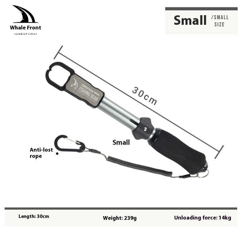 Wholesale Aluminum Alloy Multifunctional Fish Control Device Push Type Extended Fish Control Clip Lure Big Fish Clip with Rotating Unloading