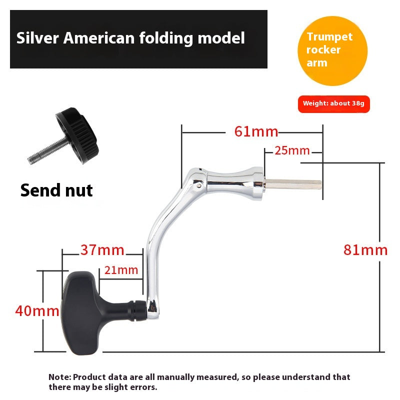 Wholesale Spinning Wheel Metal Crank Arm Metal Spherical Modified Crank Fishing Wheel Single Double Crank Accessories Grip Ball