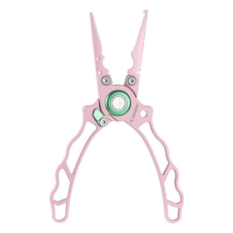 Stainless Steel Integrated Lure Pliers Multi-Functional Fishing Lure Pliers Fish Control Fishing Bait Change Line Cutting Ring Opening Fishing Gear