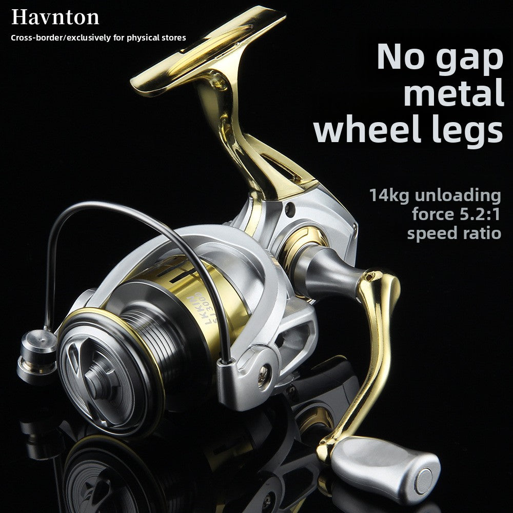 Metal Wheel Foot Spinning Wheel Wholesale Long Casting Sea Rod Fishing Wheel Lure Wheel Black Fishing Wheel Deep Line Cup Sea Fishing Wheel