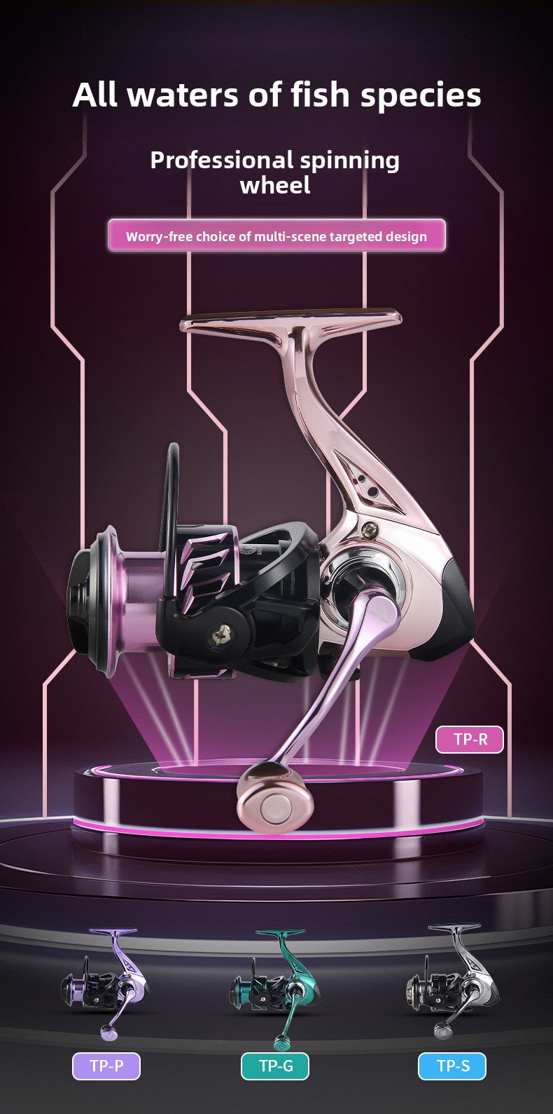 Micro Fishing Reel Deep Line Cup Fishing Reel Sea Fishing Reel Black Electroplated Fishing Reel Lure Spinning Reel