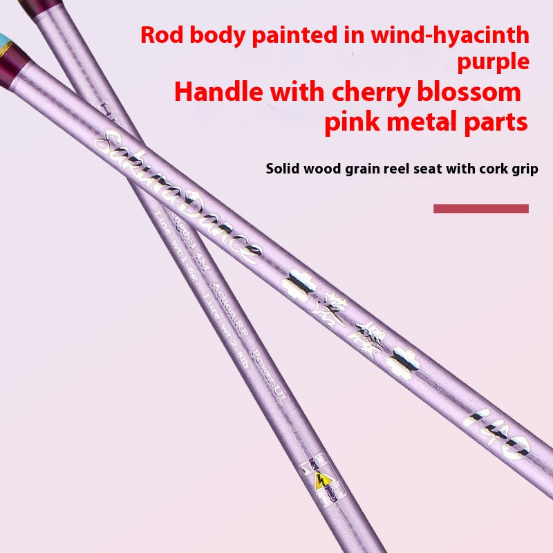 Full Fuji O-Ring 4-Section Micro Lure Rod XUL Ultra Soft Casting Rod Horse Mouth Fiberglass Rod 1.43m Falling Cherry