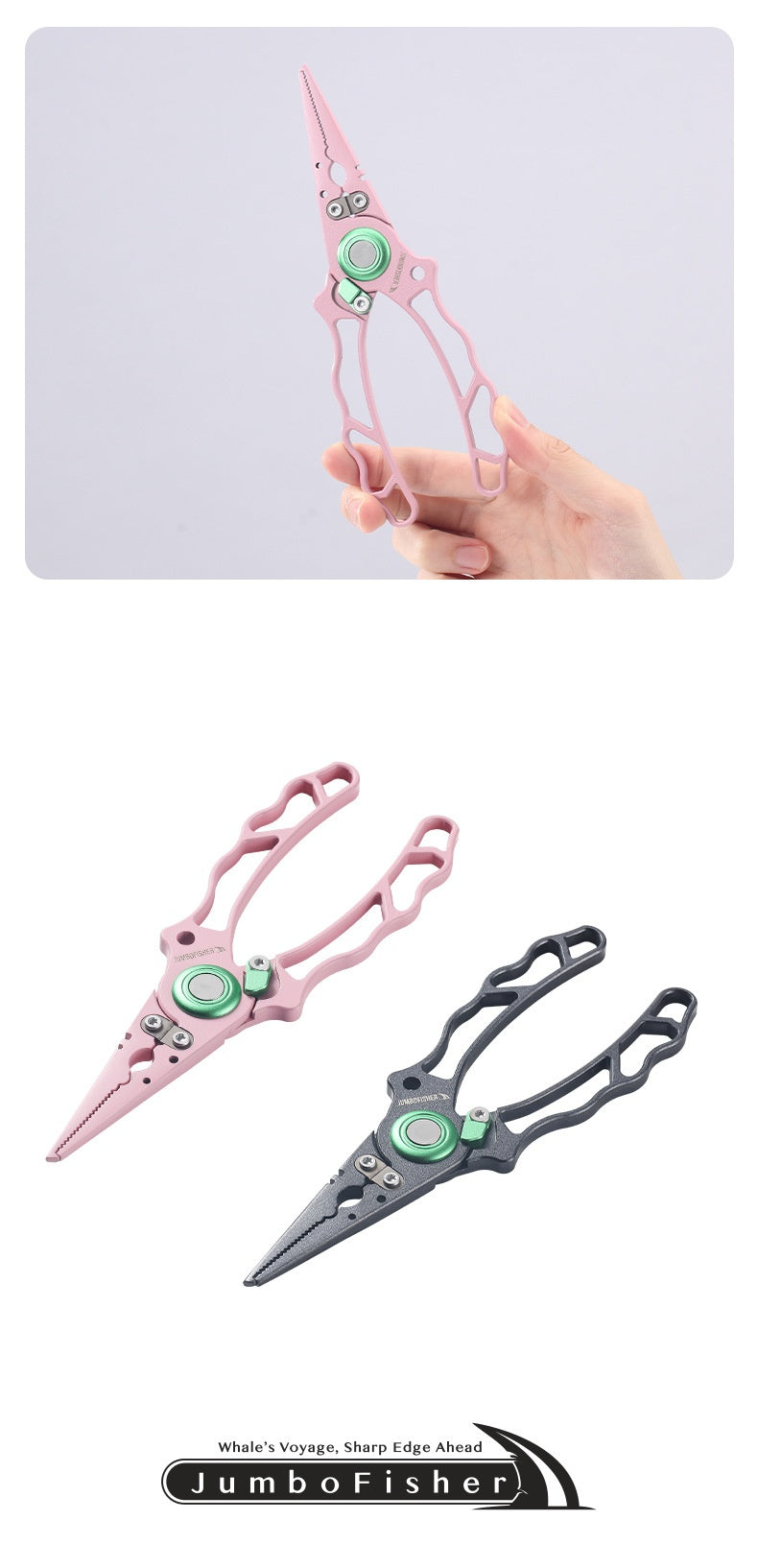 Stainless Steel Integrated Lure Pliers Multi-Functional Fishing Lure Pliers Fish Control Fishing Bait Change Line Cutting Ring Opening Fishing Gear