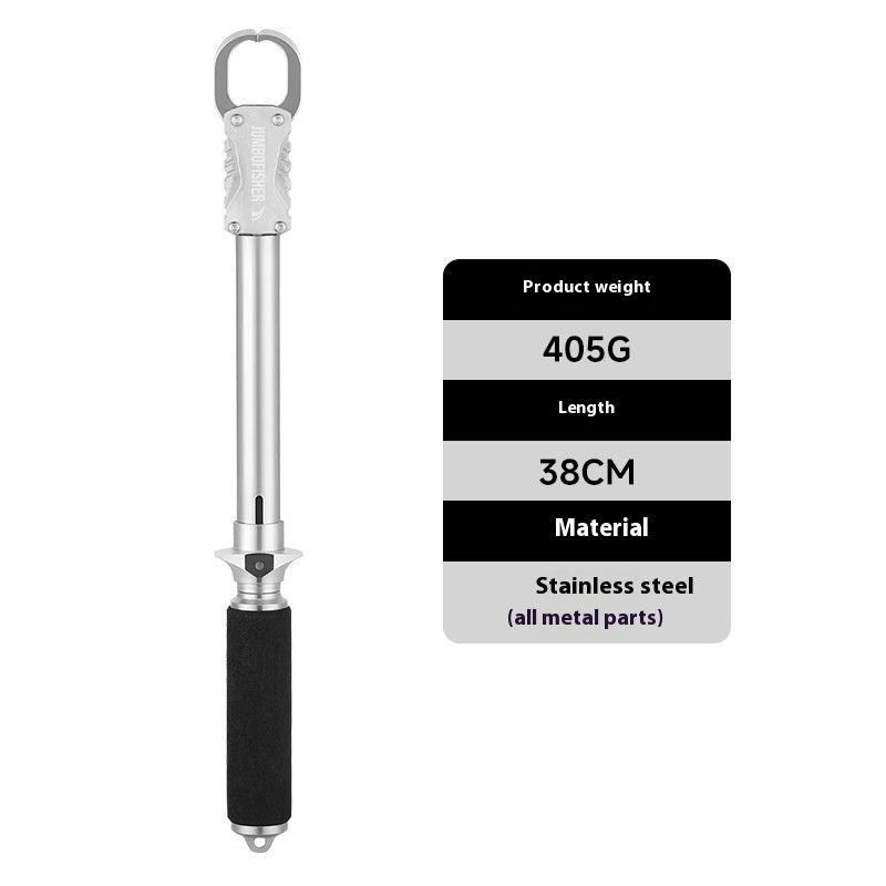 Wholesale Aluminum Alloy Multifunctional Fish Control Device Push Type Extended Fish Control Clip Lure Big Fish Clip with Rotating Unloading