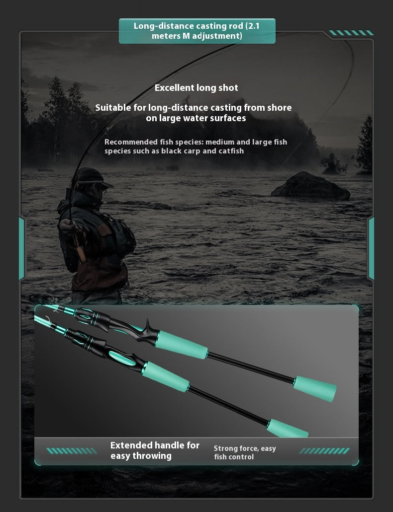 Long Casting Universal Lure Rod Double Rod Tip ML Adjustment UL Adjustment M Adjustment Carbon Fiber Fishing Rod Wholesale Mouth Rod Micro Rod