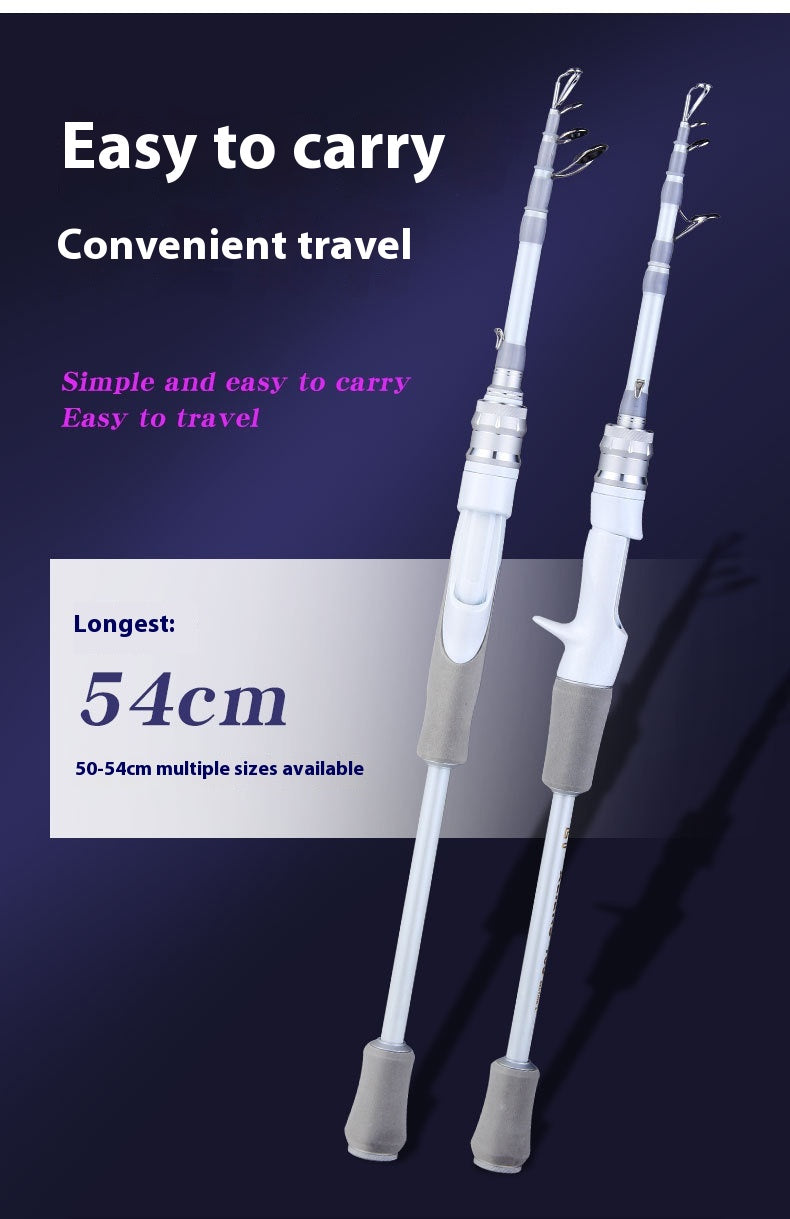 Wholesale Small White Rod Micro Lure Rod 1.68m UL Mouth Rod M Adjustable Long Casting Universal Rod Carbon Fiber Fishing Rod