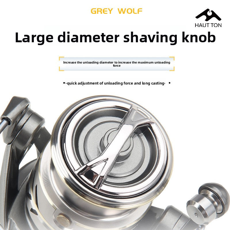 Micro Lure Spinning Reel Wholesale Fishing Reel Floating Reel Lure Reel Metal Line Cup Long Casting Reel Gray Wolf