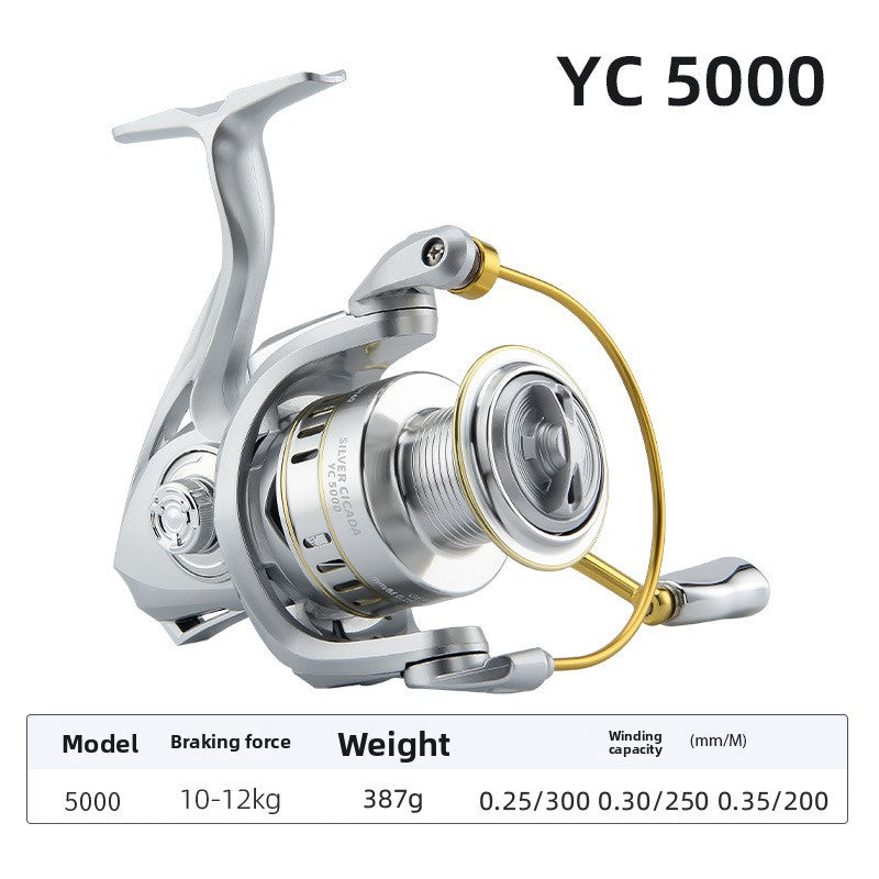 3+1 Gapless Lure Spinning Reel Metal Line Cup Long Casting Fishing Reel Universal Reel Fishing Reel Sea Rod Reel YC