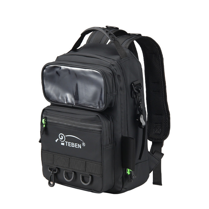 Multifunctional Lure Backpack Waterproof Outdoor Bag Rod Insert Fishing Bag Large Capacity Chest Bag Single Shoulder Bag