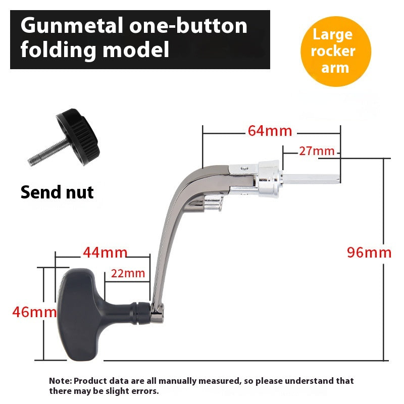 Wholesale Spinning Wheel Metal Crank Arm Metal Spherical Modified Crank Fishing Wheel Single Double Crank Accessories Grip Ball