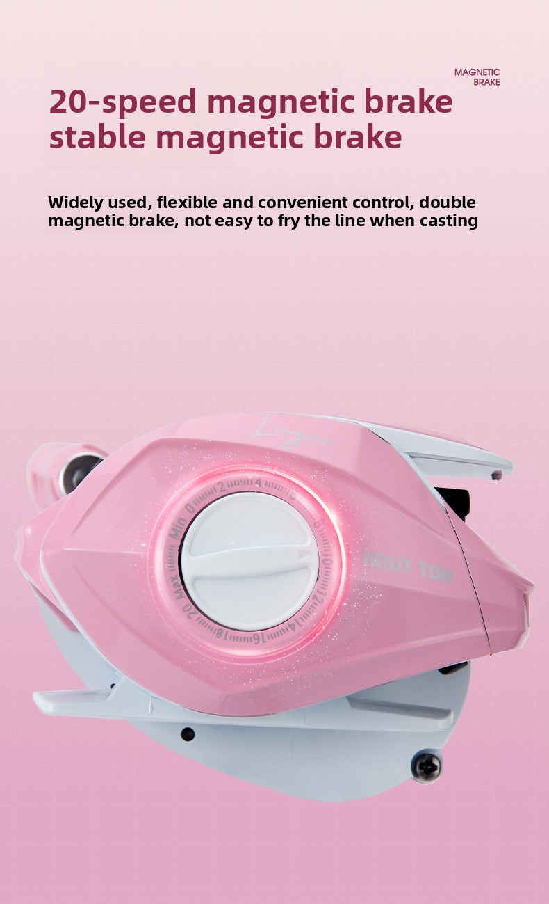 Macaron Pink Water Drop Reel Wholesale Long Casting Fishing Reel Temu with Drag Alarm Micro Fishing Reel 6.3:1
