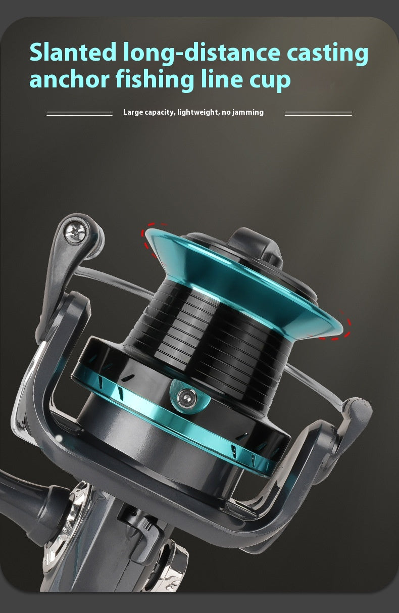 Spinning Wheel Wholesale Full Metal Blackened Fishing Wheel Lure Wheel Micro Fishing Wheel Sea Rod Wheel Big Fish Wheel DK
