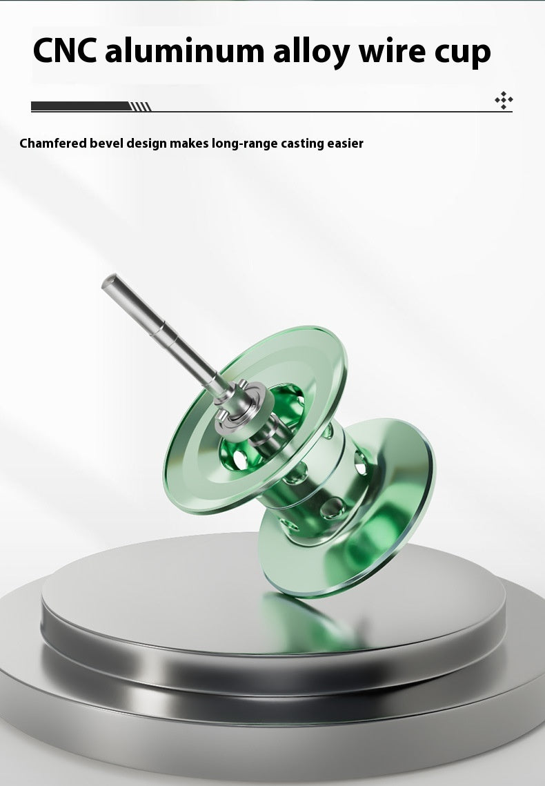 Water Drop Reel 5+1 NMB Sealed Bearing with Drag Alarm Fishing Reel 7.2:1 High Speed Ratio Fishing Reel CP