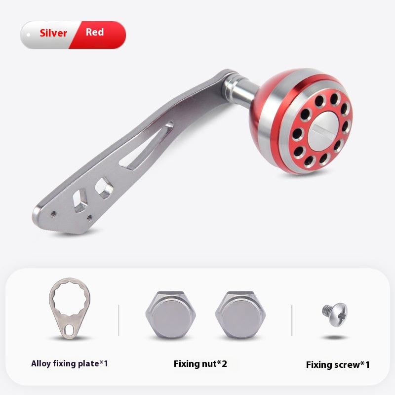 Water Drop Wheel Modified Metal Single Crank Handle Drum Wheel Single Crank Arm Fishing Wheel Spherical Grip Ball 36.6g New Product
