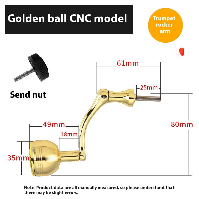 Wholesale Spinning Wheel Metal Crank Arm Metal Spherical Modified Crank Fishing Wheel Single Double Crank Accessories Grip Ball