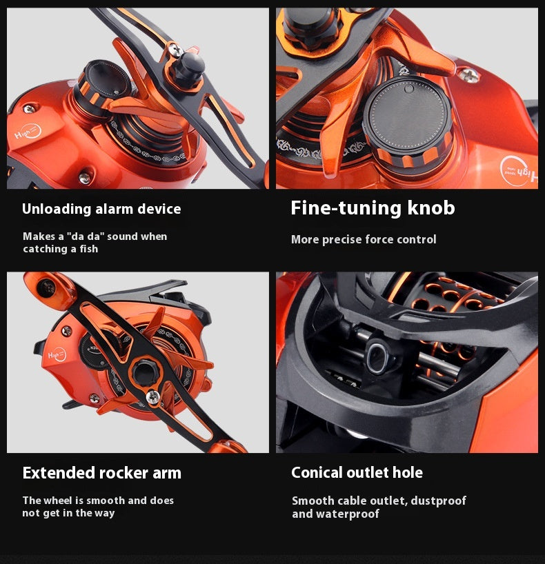 Long Casting Lure Baitcasting Reel Wholesale 7+1 Bearing 7.2:1 Gear Ratio Fishing Reel Micro Fishing Reel Sea Rod Reel