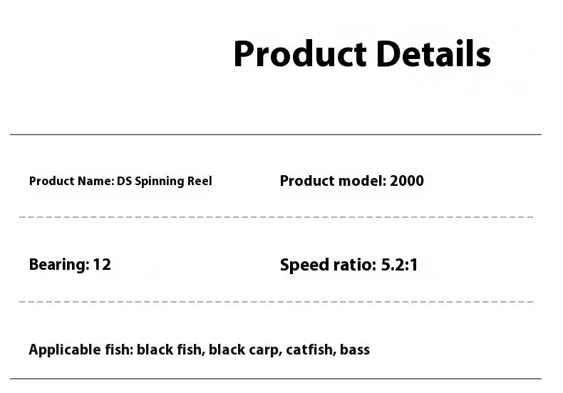 Spinning Reel Fishing Reel Full Metal Fishing Reel Lure Reel Stainless Steel Sea Rod Reel Genuine Fishing Line Reel Sea Fishing Reel DS