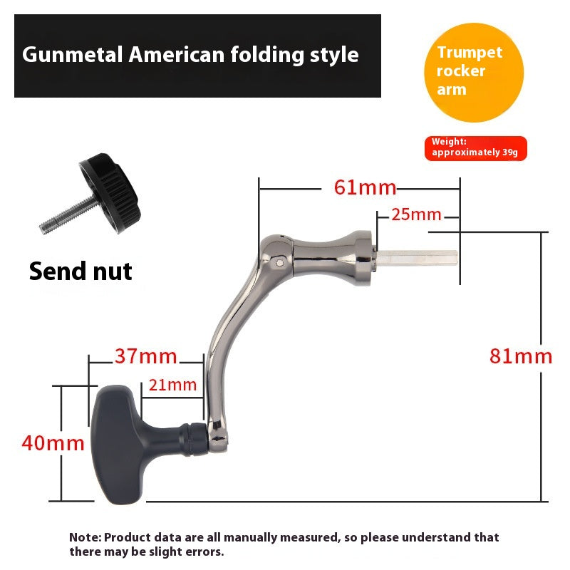 Wholesale Spinning Wheel Metal Crank Arm Metal Spherical Modified Crank Fishing Wheel Single Double Crank Accessories Grip Ball