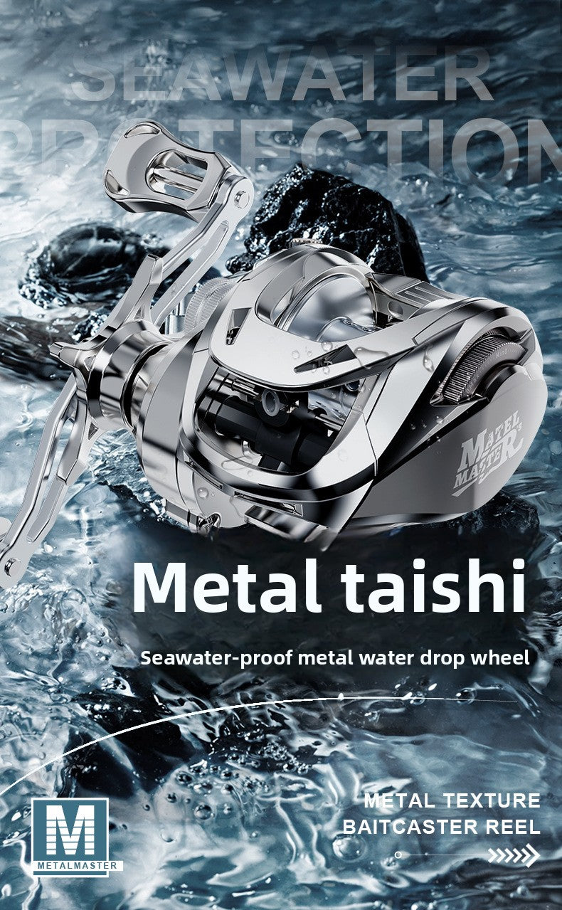 Custom Lure Baitcasting Reel Long Casting Anti-Explosion Line Fishing Reel with Drag Alarm Metal Master