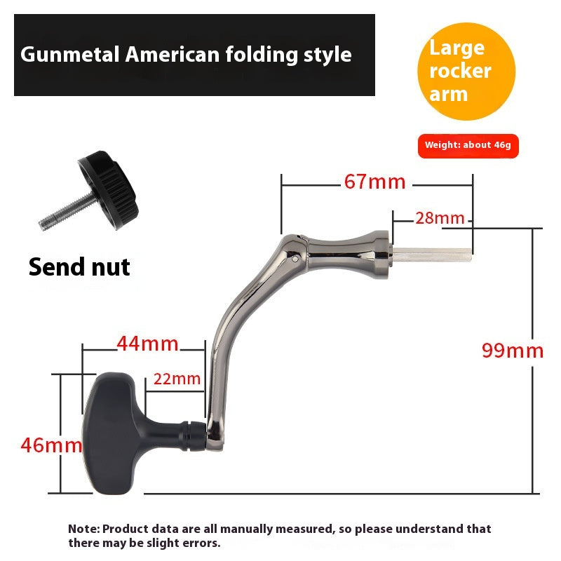 Wholesale Spinning Wheel Metal Crank Arm Metal Spherical Modified Crank Fishing Wheel Single Double Crank Accessories Grip Ball