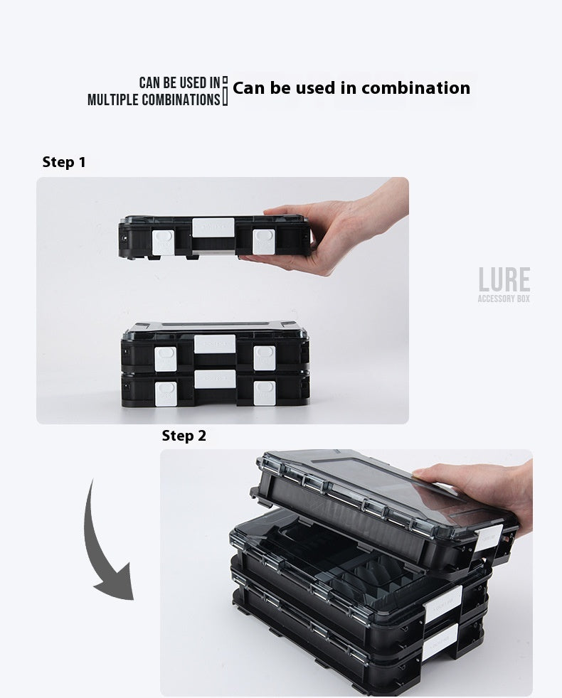 Fake Bait Box VIB Wave Crawling Zigzag Dog Pencil Lure Storage Box Multiple Combinations Lure Accessories Storage