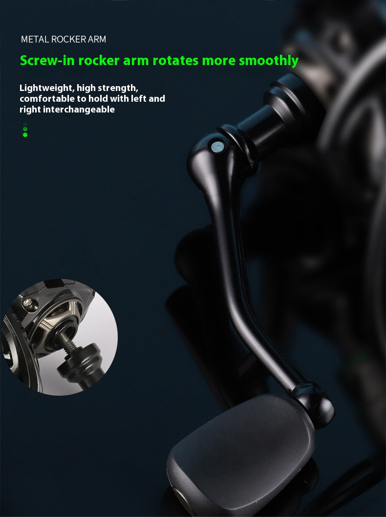 Gap-Free Micro-Object Spinning Wheel Lure Slant Mouth Shallow Line Cup Spinning Wheel Long Casting Fishing Reel Horse Mouth Fishing Reel MK