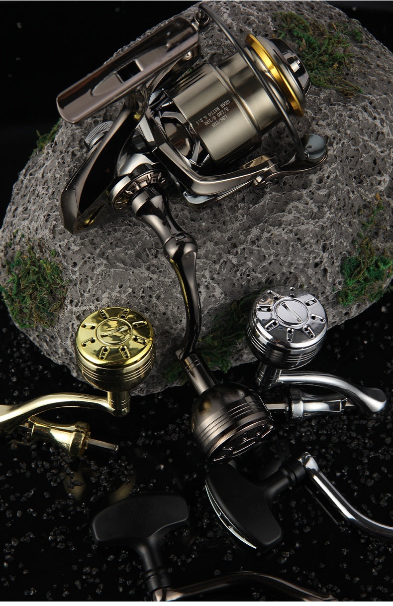 Wholesale Spinning Wheel Metal Crank Arm Metal Spherical Modified Crank Fishing Wheel Single Double Crank Accessories Grip Ball