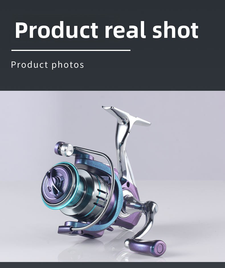 Metal Spinning Reel 3+1 Gapless Fishing Reel Wholesale Colorful Lure Casting Reel Sea Fishing Reel Fishing Line Reel