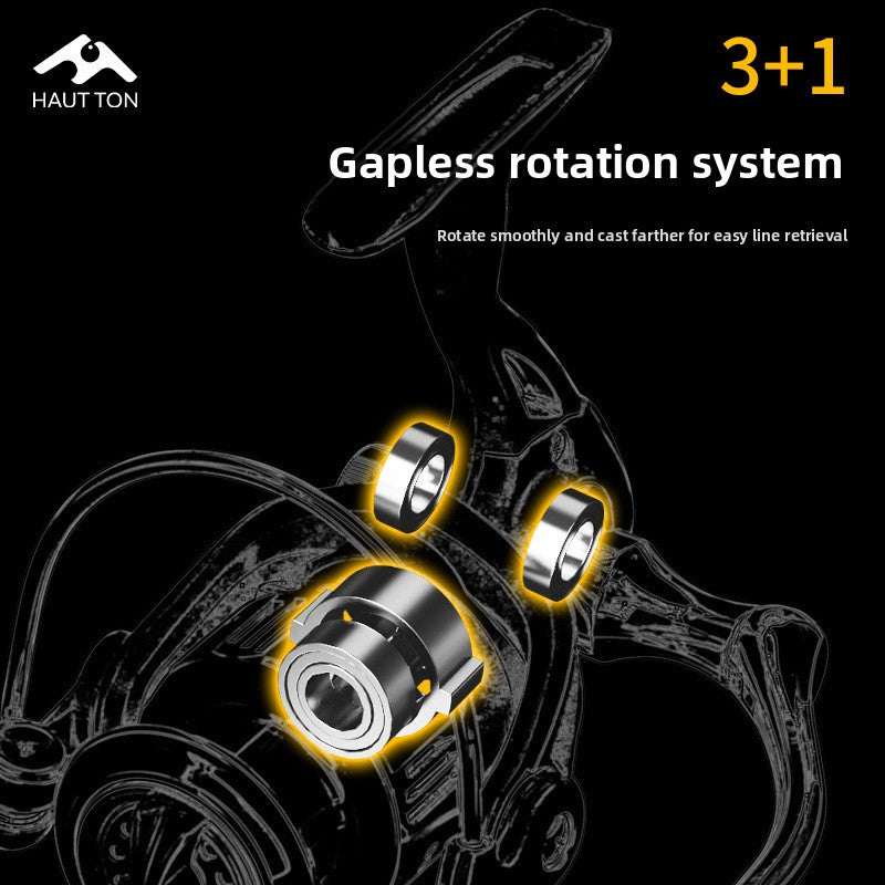 3+1 Gapless Lure Spinning Reel Metal Line Cup Long Casting Fishing Reel Universal Reel Fishing Reel Sea Rod Reel YC