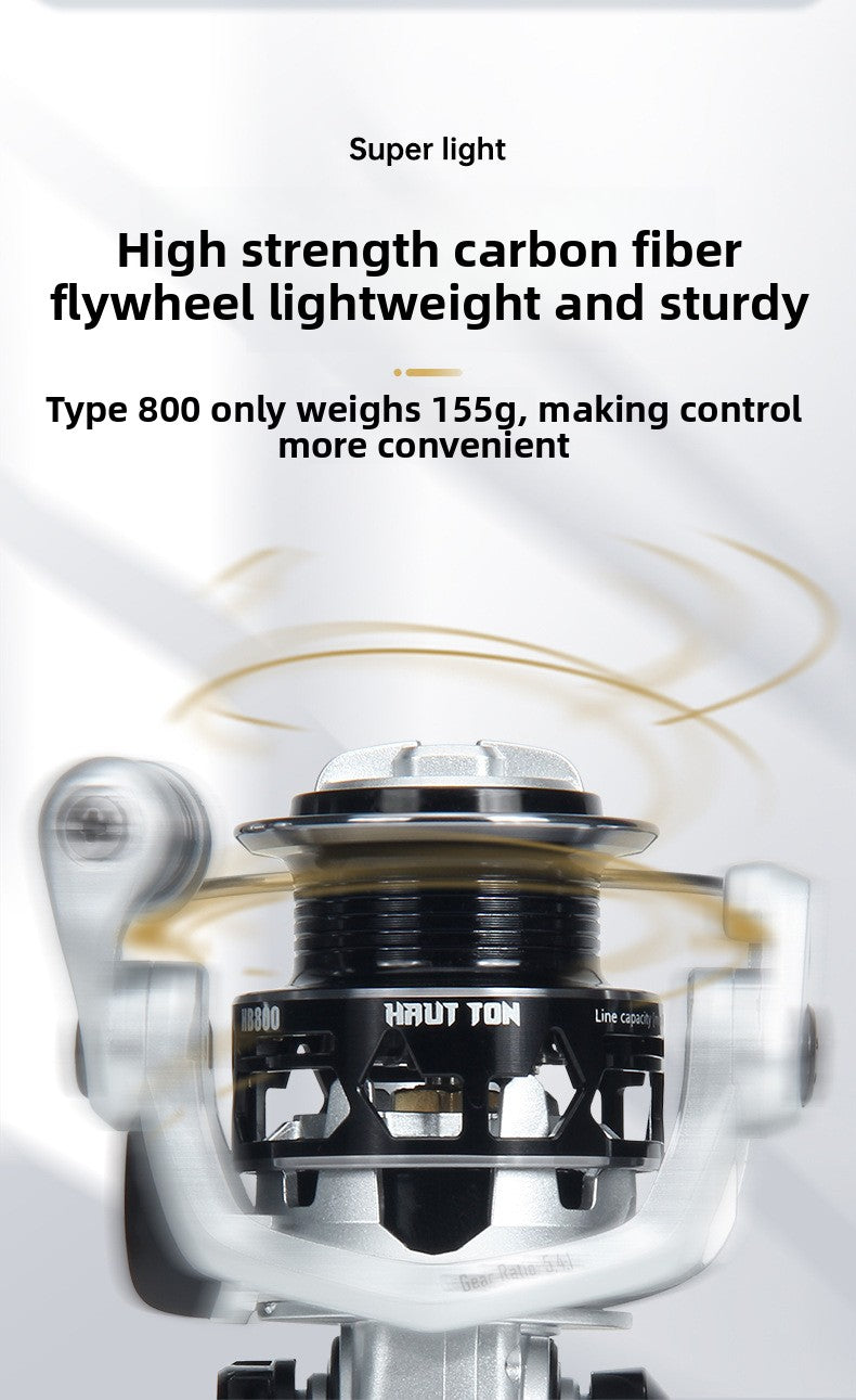 Carbon Micro Spinning Wheel 500 Model Fishing Reel 800 Lure Reel Wholesale Fishing Reel Gapless Fishing Line Reel HB